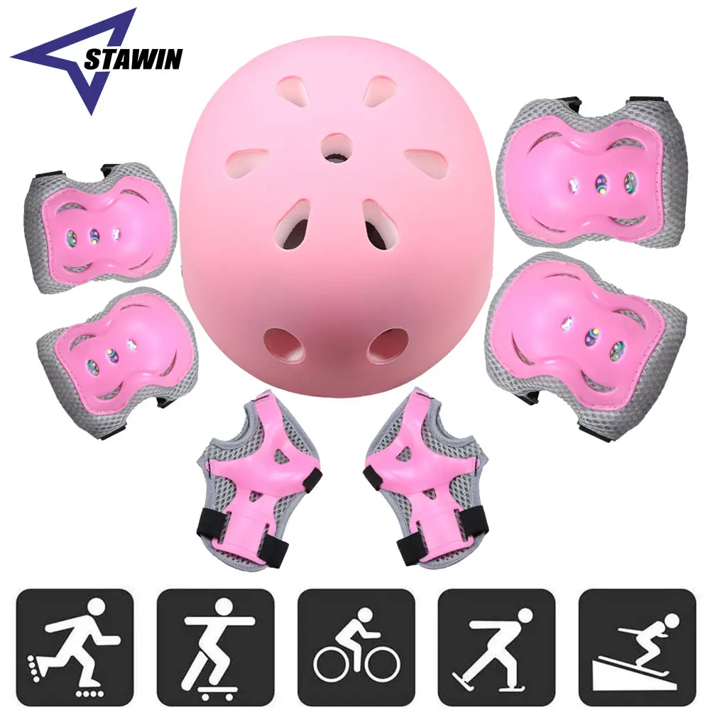 Scooter Helmet Set - 7 pçs/set crianças capacete da bicicleta