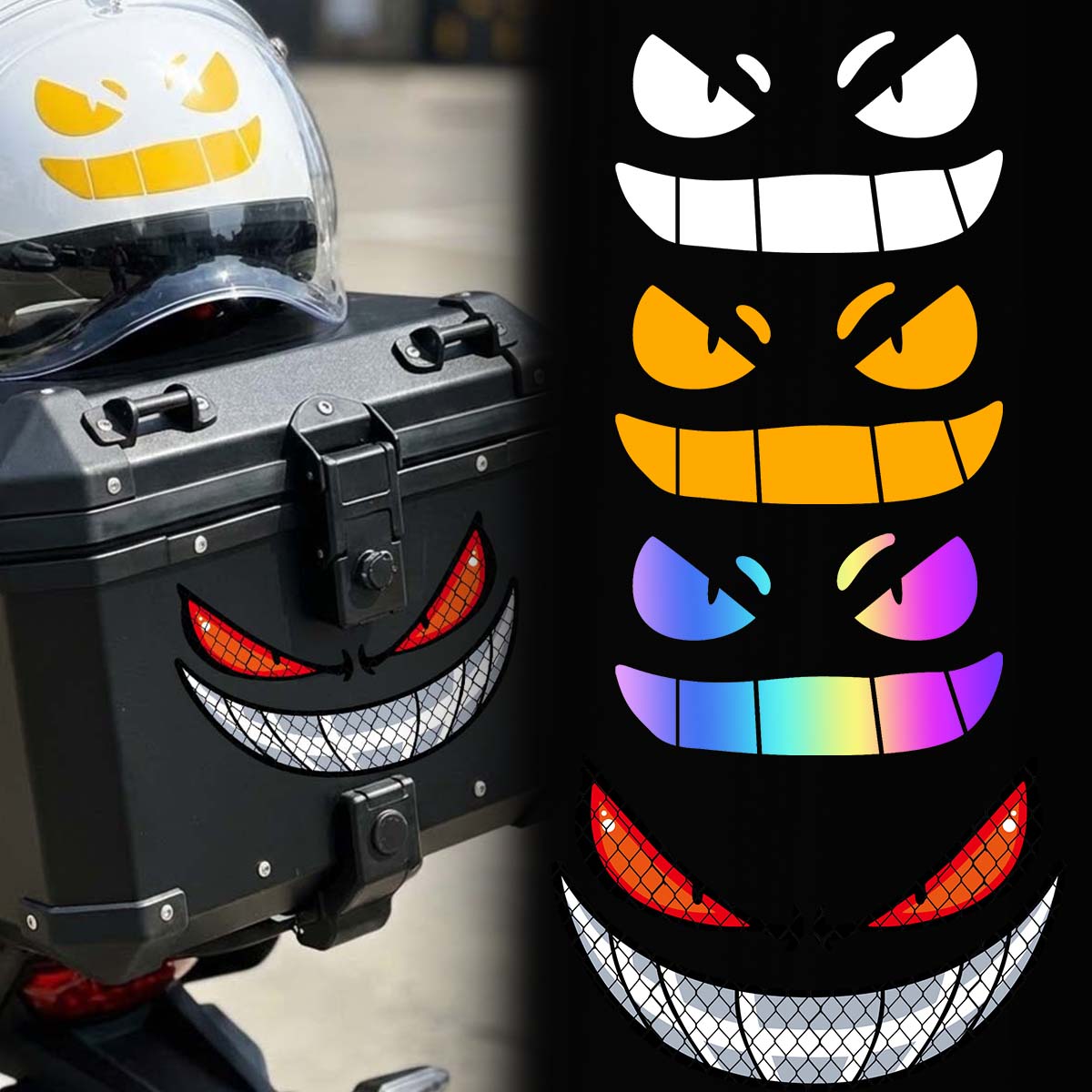 Jdm demônio olhos gengar adesi - Scooter Helmet Set avaliação e preço
