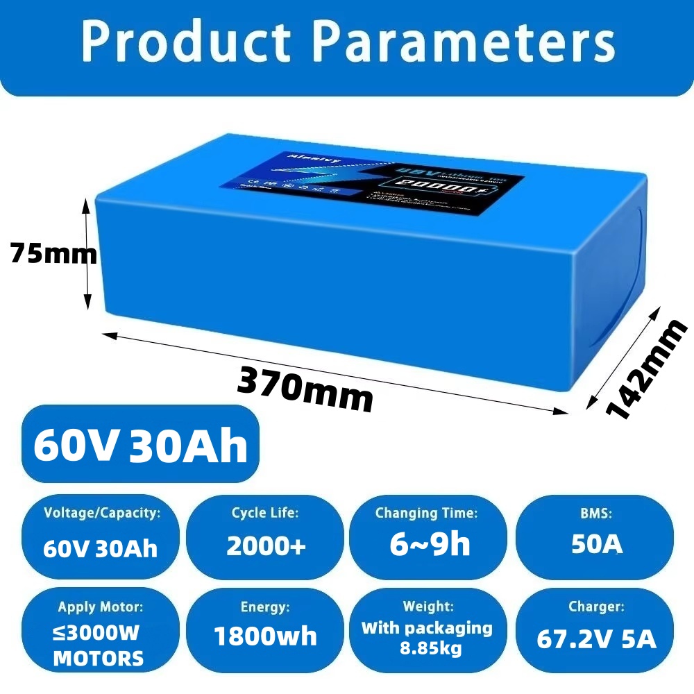 [US Direct] Bateria Aleaivy 60 - 60V 30Ah 21700 Battery Pack avaliação e preço