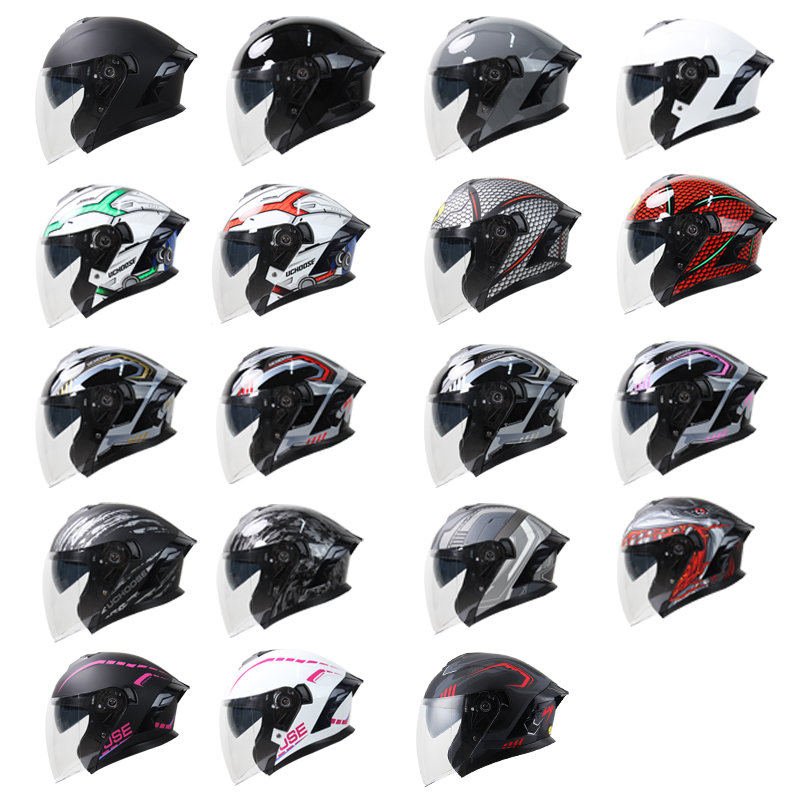 715 capacete de rosto aberto p - Scooter Helmet Set avaliação e preço